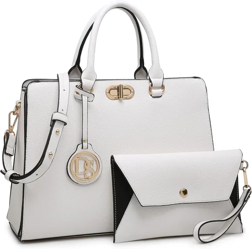 Vista 12 de Dasein Bolsos de Mano para Mujeres Carteras Bolsos de Trabajo para Damas Cartera Satchel Tote con Asa Superior Bolsos de Hombro con Clutch a Juego