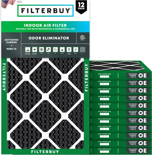 Vista 11 de Filterbuy Filtro de aire MERV 8 de 10 x 10 x 1 pulgadas (paquete de 12), filtros de aire plisados para calefacción, calefacción, aire acondicionado