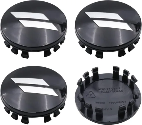 Vista 7 de 6CZ27DX8AA - Tapacubos de plástico para rueda de 2.5 pulgadas, 2.480 in, personalizables, aptos para 2017-2022 con ruedas de 20 pulgadas (negro/rojo)