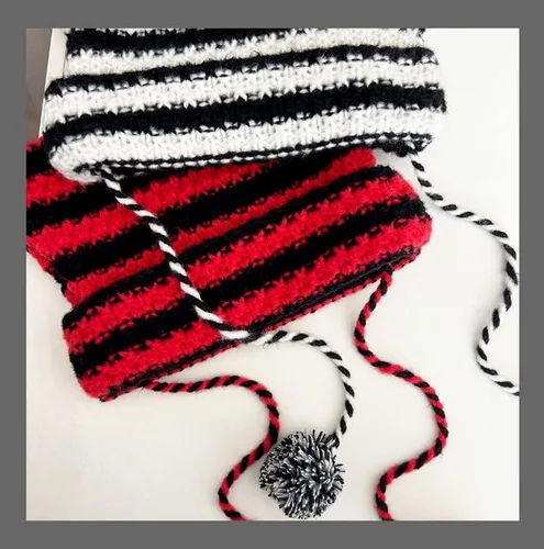Vista 4 de Gorro de gato con orejas para mujer, gorros holgados para mujer, accesorios grunge, sombreros de ganchillo