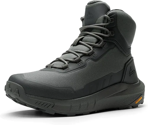 Vista 10 de NORTIV 8 Suela acolchada táctica ligera para hombre, para el trabajo, todo el día, cremallera lateral, motocicleta, combate, militar, bota