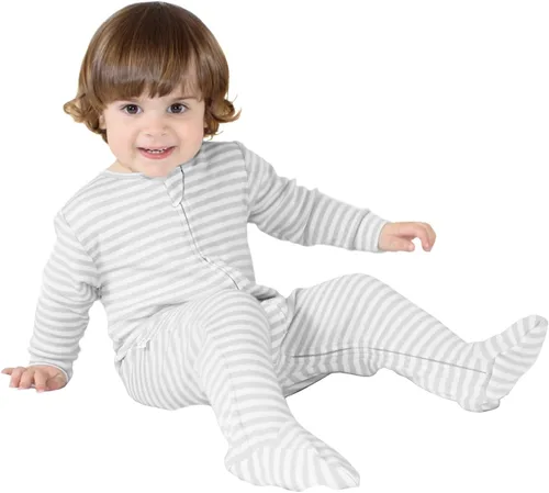 Vista 2 de Pijama para dormir de lana de merino Woolino Footie Sleeper, para 0a36meses.