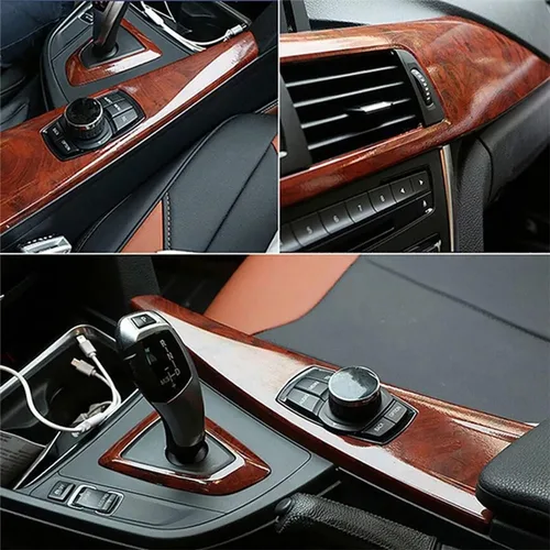 Vista 4 de Película de vinilo texturizado de grano de madera brillante para coche, impermeable, autoadhesiva, papel de contacto, decoración de bricolaje 3