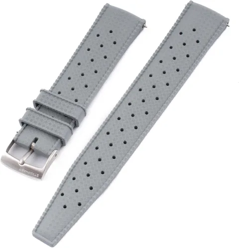 Vista 14 de StrapHabit Correa de reloj de liberación rápida estilo tropical de goma FKM 18mm, 19mm, 20mm, 21mm, 22mm Negro