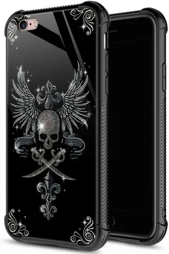 Vista 37 de ZHEGAILIAN Funda para iPhone 6/6S, protección de grado militar, esquinas a prueba de golpes, funda antiarañazos para iPhone 6/6S, pavo real