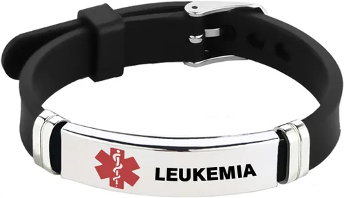 Vista 32 de TGLS Pulsera de identificación de alerta médica roja para mujeres y hombres de emergencia de primeros auxilios de alerta sanitaria grabada con láser