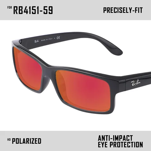 Vista 2 de Lentes de repuesto polarizadas para gafas de sol Ray-Ban RB4151 de 2.323 in
