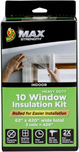 Vista 7 de Duck Kit de aislamiento de ventana MAX Strength, kit de sellado de ventana de invierno para puertas de patio y ventanas grandes, aislante