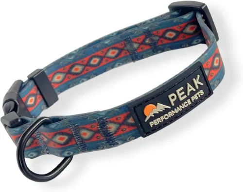 Vista 11 de Overlook Collar Impermeable para Perros Pequeño Aqua/Naranja Tribal, Duradero, Cómodo, Moderno Cachorros y Perros Pequeños Fácil de Limpiar, A