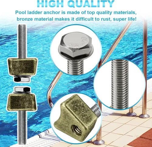 Vista 4 de Anclajes de escalera de piscina – PW-4C Perma-Socket Wedge Assy para perno de anclaje de bronce fundido Perma/Ajuste de 3 ", 4 " enchufes