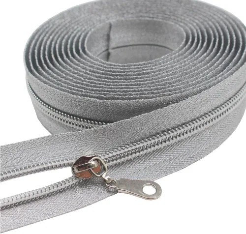 Vista 12 de YaHoGa #5 Cremalleras metálicas de nailon color latón antiguo de The Yard Bulk Cinta beige de 10 yardas con 25 unidades de tiradores para costura