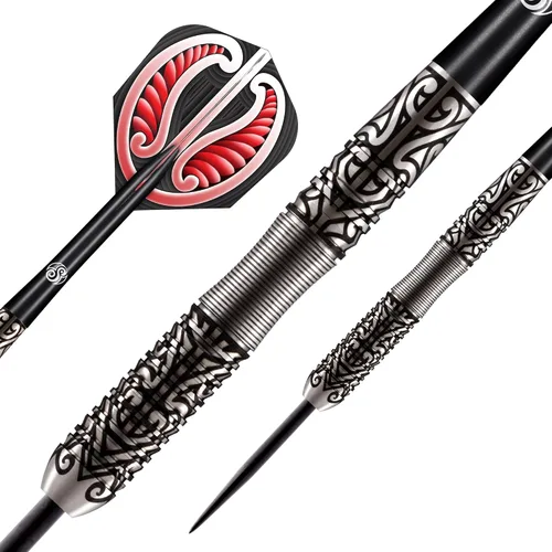 Vista 2 de Shot! Warrior Hautoa - Juego de dardos para lanzar 80% tungsteno, profesionales, fabricados en Nueva Zelanda, vuelos diseñados para mujeres