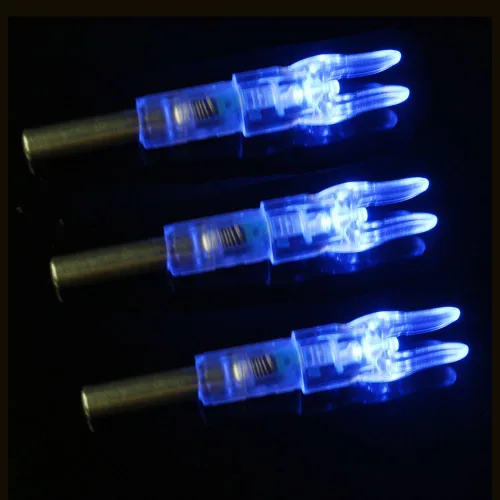 Vista 3 de Reikawa S - Nocks iluminados para flechas con .244 golpes de luz que se encienden automáticamente al disparar, paquete de 6
