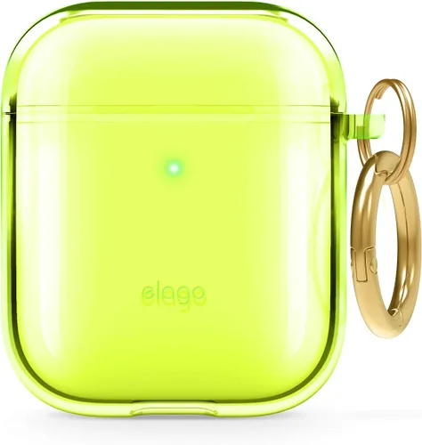 Vista 12 de Elago - Funda con llavero para audífonos AirPods 1 y 2 de Apple Transparente
