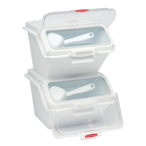 Vista 7 de Rubbermaid Commercial Products ProSave - Contenedor apilable para almacenamiento y cuchara/herramienta de medición