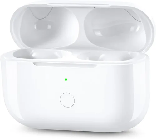 Vista 8 de Funda de carga inalámbrica compatible con AirPod 1 2, Air Pods 1 2, funda de cargador de repuesto con botón de sincronización de emparejamiento