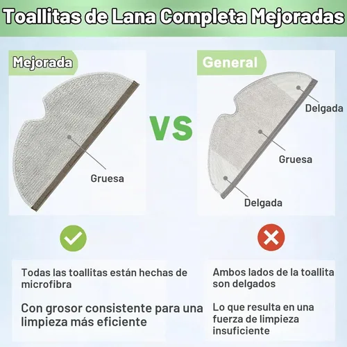 Vista 4 de Paquete de 13 piezas de repuesto compatibles con Roborock S6 Pure S6 E4 S4 Max S6 MaxV S5 S5 Max S4 E2 E3 E5 E20 E25 E35 Xiaomi Mijia Robot 1