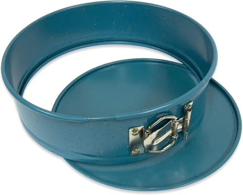 Vista 3 de casaWare Molde desmontable de 9 pulgadas con revestimiento de cerámica antiadherente (granito azul)
