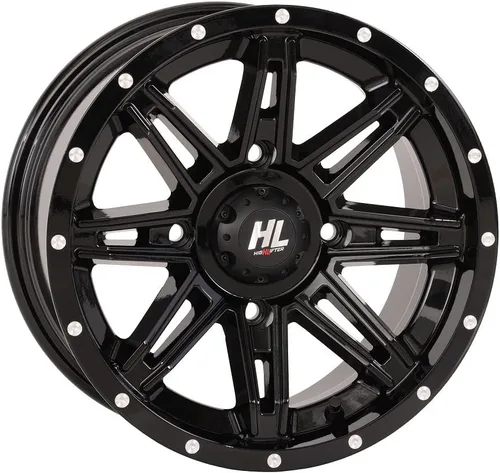 Vista 2 de Bundle - 9 Items: High Lifter HL22 14" Wheels Black 30" Crawler XG Tires [4x137 Bolt Pattern 12mmx1.25 Lug Kit]