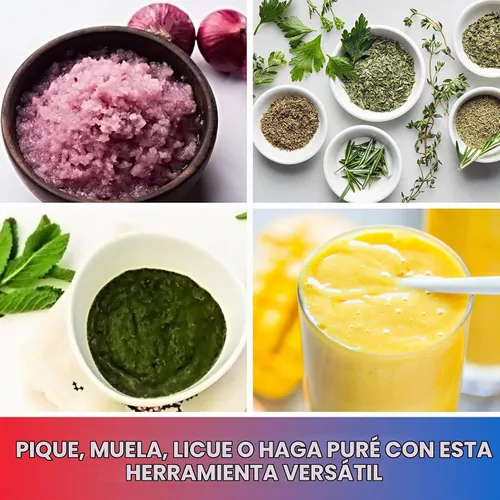 Vista 5 de Total Chef Miracle - Batidora eléctrica para batidos, trituración de hielo y función de pulso, licuadora de bala resistente, electrodomésticos