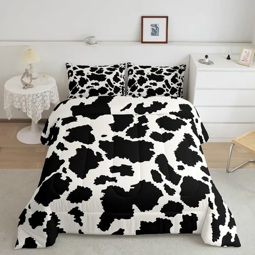 Vista 29 de Feelyou Juego de edredón de animales de la selva para todas las estaciones, juego de ropa de cama con 1 funda de almohada de microfibra de elefante