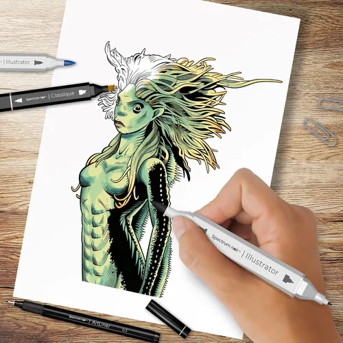Vista 3 de Spectrum Noir Pro Fan Art Set - 24 piezas - Criaturas mágicas