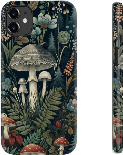 Vista 39 de bemal Funda para iPhone 12 Mini, estética, vintage, floreciente, peonía, concha, femenina, compatible con MagSafe, moderna, única, moderna, moderna
