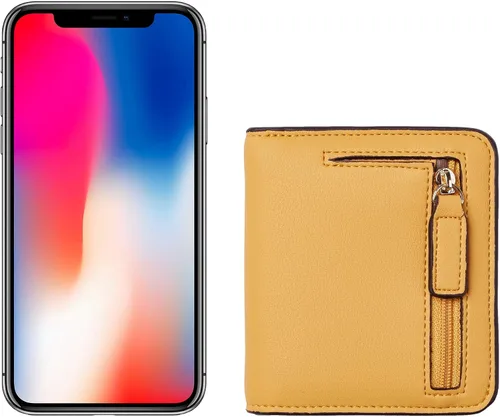 Vista 6 de Toughergun - Billetera para mujer, con bloqueo Rfid, pequeña, compacta, plegable, de lujo, de cuero, con bolsillo para mujer, minivestido
