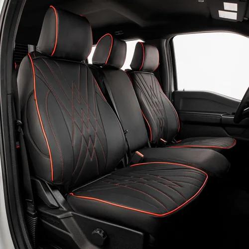Vista 8 de EKR Fundas de asiento F150 personalizadas para Ford F-150 STX 2024-2026 y F150 XL/XLT 2021-2026 y Lariat 2021-2022 juego completo