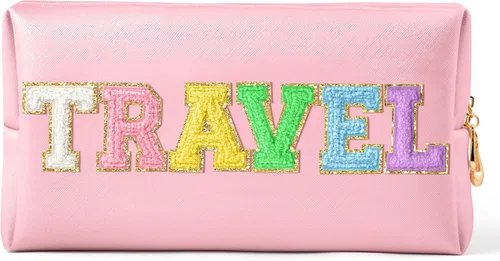 Vista 7 de CY2SIDE Bolsa de maquillaje con parche de letras coloridas, Negro, Enfermera-withe