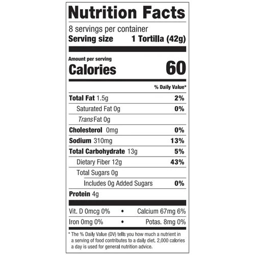 Vista 4 de La Banderita Carb Counter CERO carbohidratos netos Tortillas de flores de 8 pulgadas Certificado Keto 11.8 onzas 8 unidades (paquete de 4)