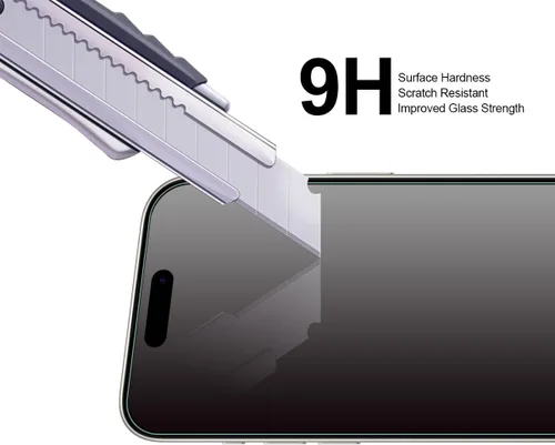 Vista 4 de Supershieldz Protector de pantalla de vidrio templado diseñado para iPhone 15 Pro (6.1 pulgadas), antiarañazos, sin burbujas