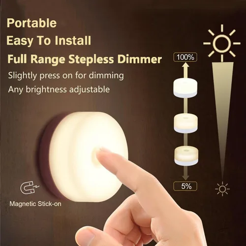 Vista 4 de S SELDORAUK Luz nocturna para bebé, lámpara de noche táctil LED portátil para niños y adultos, luz de grifo regulable, lactancia materna, ayuda