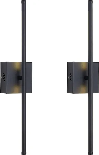 Vista 10 de KARTOOSH Juego de dos apliques de pared modernos, apliques de pared regulables con cableado, rotación de 350°, lámparas de pared LED de latón