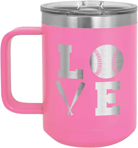 Vista 11 de BASEBALL LOVE CUADRADO Negro 15 oz taza de café w/tapa superior deslizante Taza de café de viaje aislado Ideas de regalo de cumpleaños o Navidad
