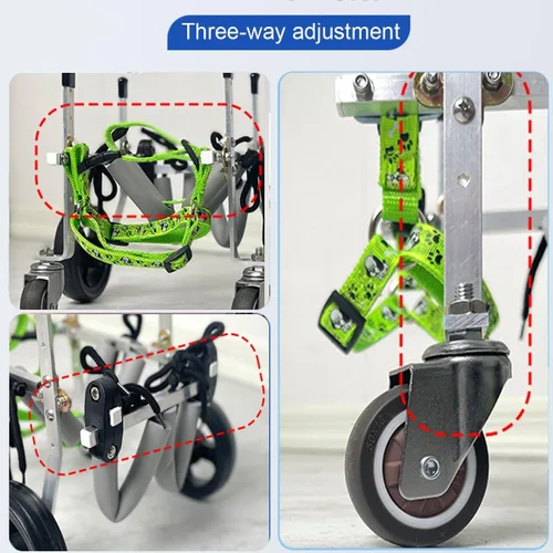 Vista 7 de Dog Wheelchair，for Back Legs Pet Light Weight Dog&Cat&Pets Wheelchair Cart Adjustable Dog Cart，for Injured,Hind Limb Weak Pet，with Leg Brace and Hip