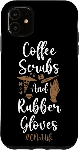 Vista 8 de iPhone 16 CNA Nurse Certified Nursing Assistant Coffee Coffee Scrubs & Case