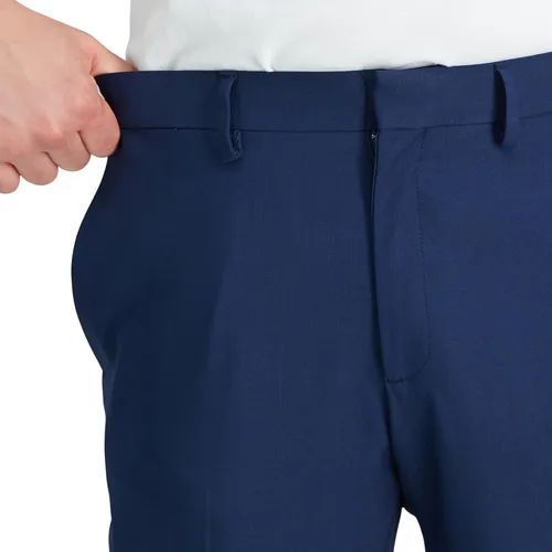 Vista 4 de Haggar Pantalones de vestir de alta calidad para hombre, ajuste recto, parte delantera plana, tallas regulares y grandes y altas