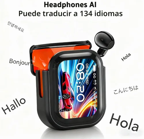 Vista 2 de Auriculares NE20 AI Translation en tiempo real, 165 idiomas Traductor Auriculares con 9 modos de traducción/Sin suscripción, Auriculares