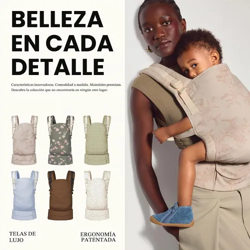 Vista 6 de Baby Tula Portabebés con panel de lino libre de crecimiento, ajustable, cómodo, portabebés de recién nacidos a niños pequeños - Ajuste ergonómico