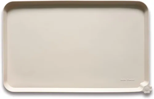 Vista 28 de Hoki Found - Bandeja de silicona para comederos de perros y gatos, tapetes impermeables para comida y agua, color caramelo