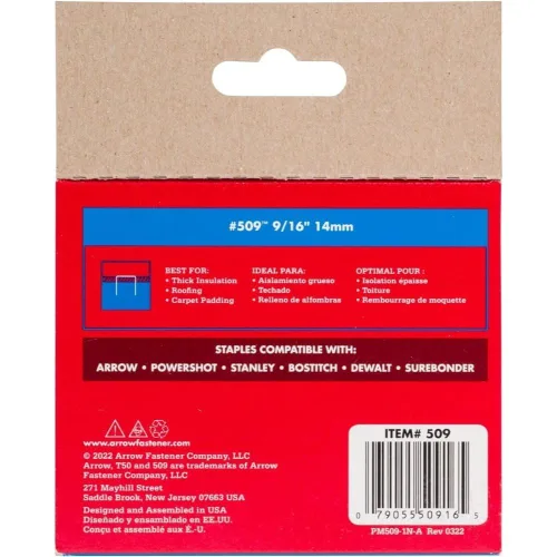 Vista 2 de Juego de 4 grapas Arrow Fastener 50924 9/16" T50