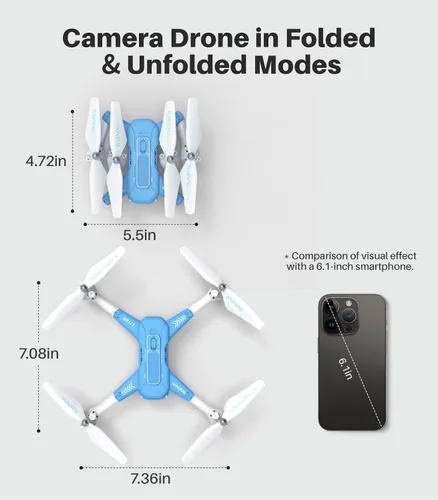 Vista 9 de SYMA Dron con cámara 1080P HD FPV plegable para niños y adultos, juguetes cuadricóptero con posicionamiento de flujo óptico, lente ajustable 90°