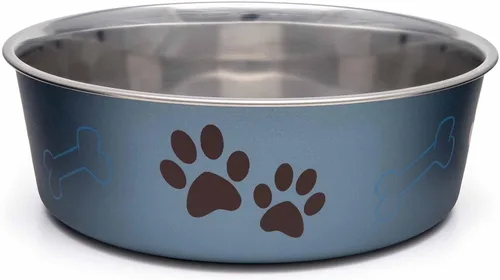 Vista 20 de Bol metálico para mascotas Bella, de Loving Pets, M, Artichoke
