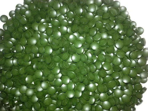 Vista 2 de Raw Power Tabletas de Chlorella (2500 unidades, 22.05 oz), prensadas en frío, 100% crudas y puras, de Organics