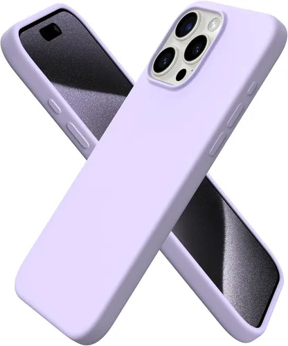 Vista 32 de ORNARTO Funda compatible con iPhone 15 Pro Max de 6.7 pulgadas, de silicona líquida delgada, de 3 capas, de gel suave, protectora, a prueba