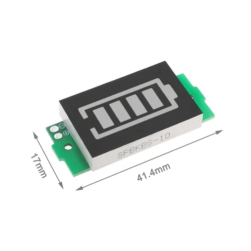 Vista 4 de Create idea Módulo indicador de capacidad de batería de 3-34 V, módulo indicador de carga de batería, 5 mA, compatible con 1S 2S 3S 4S 5S 6S 7S 8S