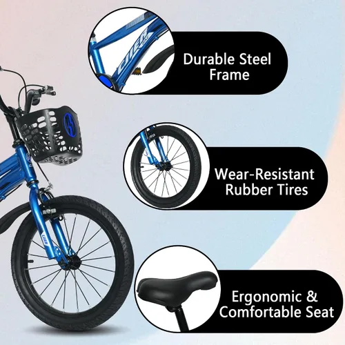 Vista 5 de DEYGIA Bicicleta para Niños, Bicicletas para Niños de 14 16 20 Pulgadas con Ruedas de Entrenamiento/Pata de Cabra para Niños y Niñas de 3 a 12 Años
