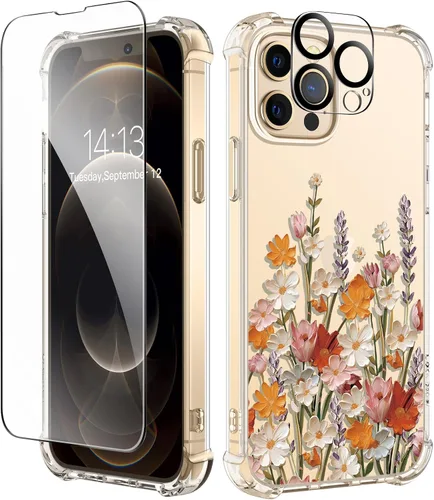 Vista 46 de GVIEWIN - Funda para iPhone 11 con protector de pantalla + protector de lente de cámara, cubierta protectora transparente suave de poliuretano