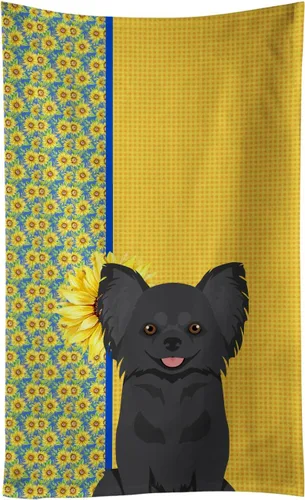 Vista 193 de Caroline's Treasures WDK5313KTWL - Toalla de cocina con diseño de girasoles de verano, color negro y tostado, Airedale Terrier, toalla de mano
